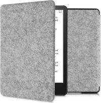 kwmobile Hülle kompatibel mit Amazon Kindle Paperwhite 11. Generation 2021 - Filz Stoff eReader Schutzhülle Cover Case - Hellgrau