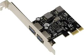 PCI EXPRESS PCIe USB 3.0 2 prievadų 5G A kortelė su NEC D720202 mikroschemų rinkiniu