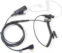 Universalus dvipusio garso adapterio kabelis iš 3,5 moteriško į daugiašakį su PTT 3,5 mm lizdu, suderinamas su Motorola CP040 DP1400 GP68 GP88 GP88 GP300 XT420 XT460 (raudonas G formos) (skaidrus vamzdelis)