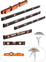 VEVOR 6 vnt. spiritinio gulsčiuko rinkinys, 200/120/80/60/40/40/25 cm dėžutės spiritinio gulsčiuko rinkinys, 45/90/180 laipsnių "Dragonfly" liniuotė, aliuminio lydinio matavimo įrankis, tik 25 cm turi magnetą)