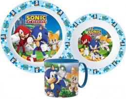 Sonic the Hedgehog vakarienės rinkinys, mikroplastiko rinkinys su puodeliu 265 ml