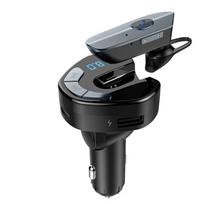 V6 Automobilinis Bluetooth FM moduliatorius su Belaide ausine, Laisvų rankų įranga, Moduliatorius -Muzikos grotuvas, USB įkroviklis