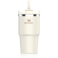 Stanley Quencher H2.O FlowState™ Tumbler nerūdijančiojo plieno puodelis su šiaudeliu mažas Cream 2.0 600 ml