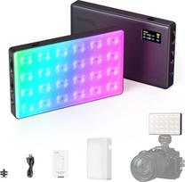 SMALLRIG RM120-3808 RGB LED vaizdo lemputė 5000 mAh fotošviesa su OLED ekranu, šalto batų laikikliu ir difuzoriumi, 1500Lux@0.3 m 2500K-8500K Visiškai metalinė fotoaparato nepertraukiama šviesa su 12 šviesos efektų