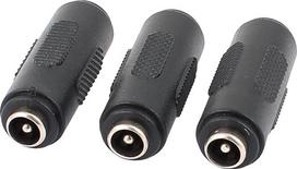 sourcingmap® 3 vnt. nuolatinės srovės maitinimo moteriškojo ir moteriškojo lizdo adapterio 2,1x5,5 mm jungtis CCTV kamerai