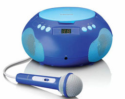 LENCO SCD-625BU CD Bluetooth Stereo System with Microphone, Blue