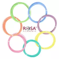 PLA plastiko komplektas 3D pieštukui 7 pastelinių spalvų PLA po 30g (10m) 1.75mm 3D pieštukams ROSA3D
