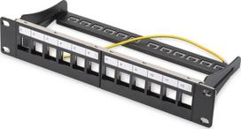 Digitus DN-91420 – 12 prievadų skydelis dėžutei / spintelei / 10 colių skyrelis juodas (kategorija: RJ12 ir RJ45 jungtys)