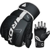 MMA treniruočių graplingo pirštinės profesionalams RDX F6 Kara, juodos/baltos