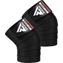 Elastiniai kelių suspaudimo tvarsčiai RDX Sports k1, juodi, Universalus
