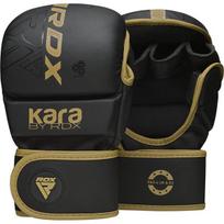 MMA treniruočių pirštinės RDX F6 Kara, juodos/auksinės