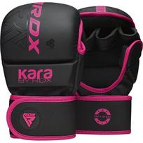 MMA treniruočių pirštinės RDX F6 Kara, juodos/rožinės