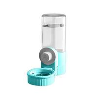 Pakabinamas narvelis, automatinis naminių gyvūnėlių šėryklos tiektuvas, 520 ml, mažas naminių gyvūnėlių vandens dozatorius, 1200 ml automatinis maisto dubenėlis šuniukams, kačiukams, triušiams, šinšiloms, ežiams, šeškams A pilka
