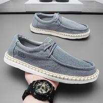 Canvas Casual Sneaker Fabric Skateboard Shoes for Men Soft and Comfortable Sports and Leisure Men's Casual Shoes Ventilate New 39 pilka spalva
