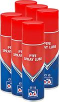 6x Ad Chemistry Ptfe purškiamasis tepalas 400 ml Ct12 purškimo skardinė Idealiai tinka judančioms dalims su didele apkrova Teflono teflono purškiamasis tepalas Suslėgto oro tepalas Šaltas purškiamasis tepalas Apsauga nuo rūdžių Sausas tepalas 4060629