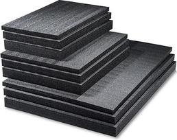 Daugiasluoksnės putos 600 x 400 x 70 mm, šešėlinės putos, pjovimo ir lupimo, reguliuojamos, "Kaizen" putos, įrankių įdėklas įrankiams, fotoaparatui, įrankių dėžei, įrankių vežimėliui, juodos spalvos