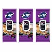 Buitinės drėgnos servetėlės VORTEX virtuvei, 48 vnt. x 3