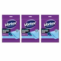 Mikrofibros šluostė langams ir stiklui VORTEX , 1vnt. x 3