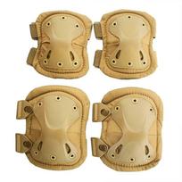 Tactical Knee Pad Elbow CS Military Protector Army Airsoft Outdoor Sport Hunting Kneepad Safety Knee Gear Protective Knees Pads šviesiai ruda spalva