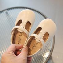Vaikiška avalynė Vaikų princesės batai Minkšto paduko Mary Jane batai Madingi odiniai batai Universaliai kasdieniai batai Neslystantys Lolita batai 21-insole13.8CM balta