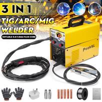 AC 220V 3 viename MIG/ARC/TIG elektrinis suvirinimo aparatas LCD skaitmeninis rankinis suvirinimo inverterio įrankis
