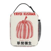 Pietų dėžutė Yayoi Kusama Prekės Atnaujintas Raudonasis Moliūgas Pietų indelis Y2K Šaldytuvas Termosinė pietų dėžutė Mokyklai 26x21x11CM smėlis