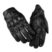 All-Terrain Motorcycle Gloves - Reinforced Leather with Touchscreen Compatibility for Off-Road & Riding for Men and Women M juoda