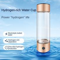 Nešiojama vandenilio prisotinta vandens taurė, išmanioji stiklinė vandenilio absorbcijos taurė, įkraunamas grynas H2, vandenilio prisotintas vandens butelis 450ML juoda