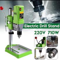 710 W BG-5156E Suolinis gręžimo stovas Mini elektrinis gręžimo stendas Gręžimo stovas Plieninis griebtuvas 1–13 mm, skirtas medienos apdirbimui, pasidaryk pats