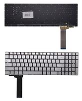 Klaviatūra ASUS N550J, US (sidabrinė)