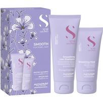 Alfaparf Milano Semi di Lino Smooth Minisize Kit kelioninis rinkinys nepaklusniems, šiauštis linkusiems plaukams