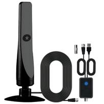 Stiprinama TV antena 4K Antenos komplektas Skaitmeninės TV signalo stiprintuvas Vietiniai kanalai Didelio nuotolio priėmimas TV žiūrėjimo antena nakvynės namams TV antenna juoda