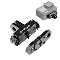 PULUZ Greito atleidimo magnetinis sulankstomas piršto pagrindo laikiklis, skirtas GoPro HERO12 Black /11 Black /11 Black mini /10 Black /9 Black /8 Black / Max (Juoda) juoda