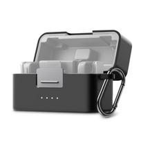 For DJI Mic Mini PULUZ Charging Case Silicone Scratch-proof Protective Cover (Black) juoda