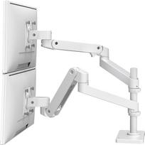 "Ergotron LX Pro" monitoriaus laikiklis "Dual Stacking", VESA laikiklis, skirtas dviem monitoriams, esantiems vienas ant kito, iki 24 colių, 1,8-10 kg, pastovios jėgos technologija, baltas - 45-690-290
