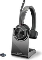 "Poly Voyager 4310 Cordless UC Headset and Charging Station" - "Bluetooth" ausinės su viena ausimi ir triukšmą slopinančiu mikrofonu - prijungiamos prie kompiuterio, kompiuterio ir mobiliojo telefono - suderinamos su komanda (sertifikuota), "Zoom