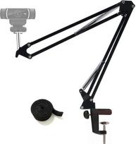 "Tencro" reguliuojamas stalinės internetinės kameros pakabos "Boom Scissor Arm Stand Holder" fotoaparato laikiklis, skirtas "Logitech Webcam C922 C930e C930 C920 C615", mikrofonui "Shure MV5" ir kitiems įrenginiams su 1/4" sriegiu