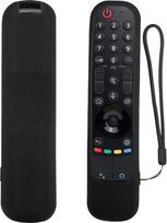 LG televizoriaus nuotolinio valdymo pultas MR24GA MR24GN MR23GA MR23GN MR22GN MR22GA MR22GA AN-MR21GA Smūgiams atsparus neslystantis silikoninis dėklas, skirtas LG nuotolinio valdymo pultui "Magic Remote" - NEŠVIESIANTIS, BLACK