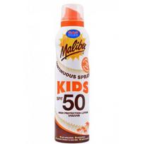 Malibu Kids Continuous Spray Lotion Purškiamas apsauginis losjonas nuo saulės, SPF50
