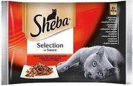 Sheba Selection in Sauce šlapias kačių maistas įvairių skonių, 4x85 g