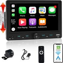 "Alondy" automobilinis radijas 1Din su 7 colių reguliuojamu ekranu, suderinamas su [belaidžiu] "Apple CarPlay" / "Android" automobiliniu "Bluetooth" C tipo USB (3A greitasis įkrovimas) AM/FM/RDS radijas atbulinės eigos kamera AUX SD