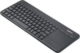 "Logitech K400 Wireless Plus TV" klaviatūra su jutikliniu kilimėliu, 2,4 GHz ryšys per USB "Unifying" imtuvą, programuojami daugialypės terpės klavišai, "Windows" / "Android" / "ChromeOS", NL QWERTY išdėstymas - juoda