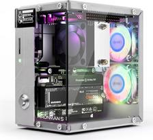 "Pironman 5 NVMe M.2 SSD PCIe Mini kompiuterio korpusas Raspberry Pi 5 Hailo-8L AI akceleratoriui su bokšto aušintuvu + dvigubu RGB ventiliatoriumi, 0,96 colio OLED moduliu, saugiu išjungimu, standartiniu HDMI, RGB efektu