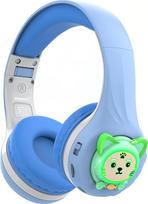 "Riwbox CB-7S" "Bluetooth" ausinės vaikams, katės ausys, LED lemputė, "Bluetooth" belaidės ausinės per ausis su mikrofonu ir saugiu garsumu, 45 valandų trukmės, "Bluetooth 5.3" valdymas
