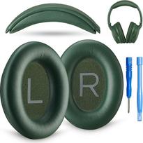 AHG Accessory House Global Pakaitiniai QC ausų pagalvėlės ir galvos juostos pagalvėlės, suderinamos su "Bose QuietComfort 2023 QC45 QCSE QC35 II" triukšmą slopinančiomis ausinėmis (Cypress Green) Lengvas surinkimas "pasidaryk pats