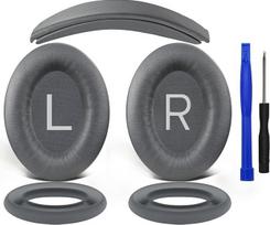 SOULWIT ausų pagalvėlės + galvos juosta + silikoninis ausų pagalvėlių apsauginis dangtelis, "Bose QuietComfort 45" (QC45)/"QuietComfort SE" (QC SE)/"QuietComfort SE" (QC SE)/naujų "Quiet Comfort" belaidžių ausinių per ausis keitimo rinkinys