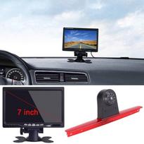 Vandeniui atspari parkavimo kamera Parkavimo pagalbos spalvota kamera Stabdžių šviesos kamera Stabdžių šviesos atbulinės eigos kamera + 7 colių TFT LCD monitorius VW T5 autobuso Transporter Caravelle 2003-2015 m.