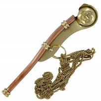 Handicrafts Emporium Nautical Brass Boatswain vamzdinis švilpukas su grandine