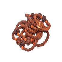 Rudraksha apyrankė riešo juostelė Rudraksha vyrams, moterims Rudraksha karoliukų apyrankė Unikali originali Rudraksha karoliukų apyrankė unisex rinkinys 5 vnt. brown