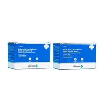 The Derma Co Kojic Acid + Glutathione Kasdienis sindetinis muilas su kojine rūgštimi, L-glutationu ir alfa-arbutinu odos šviesinimui ir skaistinimui - 2 vnt. pakuotė blue